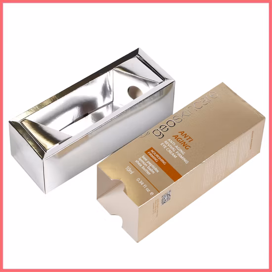 FSC Custom Embossing UV Printing Gold Silver Paper Essential Oil Skin Care Makeup Cosmetics Perfume Lipstick Health Products Gift Packing Packaging Carton Box