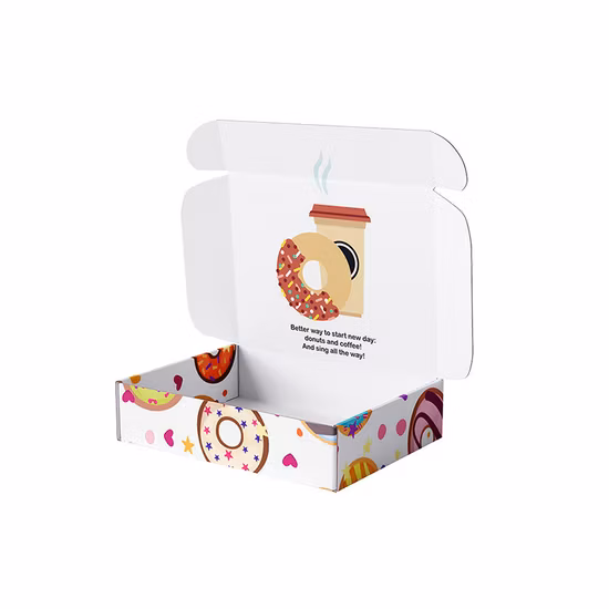 Logo personalizzato Colore Ondulato Display Cartone Regalo Imballaggio cosmetico Spedizione Mailer Storage Carta più spessa Confezione regalo Scatola postale