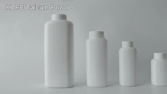 Imballaggio per bottiglie di talco per bambini in plastica bianca vuota in fabbrica