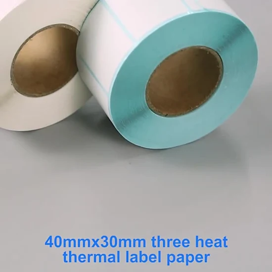 Etichetta termica adesiva impermeabile per vendite dirette in fabbrica personalizzata 40X60 Fanfold 4 * 6 Rotolo di etichette termiche dirette su misura per vendite dirette in fabbrica