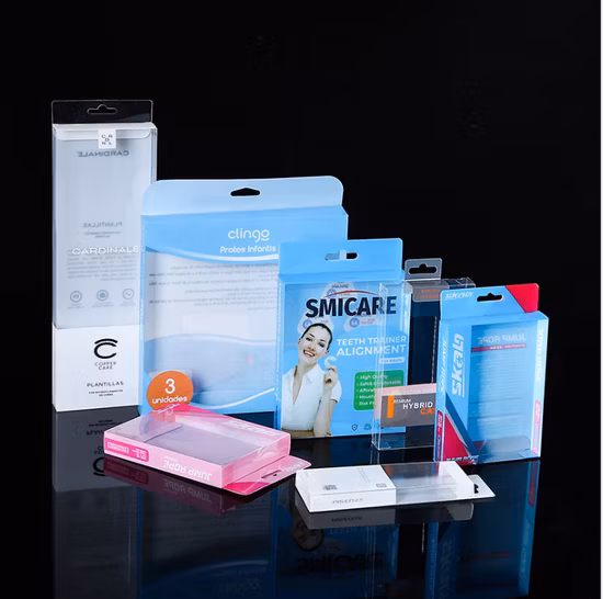 Imballaggio regalo in plastica PP per animali domestici pieghevole trasparente personalizzato all'ingrosso utilizzato in cosmetici Profumi Vino Gatto Cibo per cani Gioielli Giocattoli Mutandine Biancheria intima Scatole di imballaggio