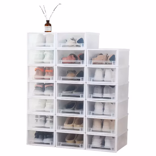 Scatole per scarpe trasparenti acriliche Scatole per scarpe da ginnastica in plastica